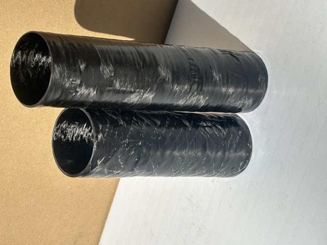 Two carbon fibre tubes produced on the winder